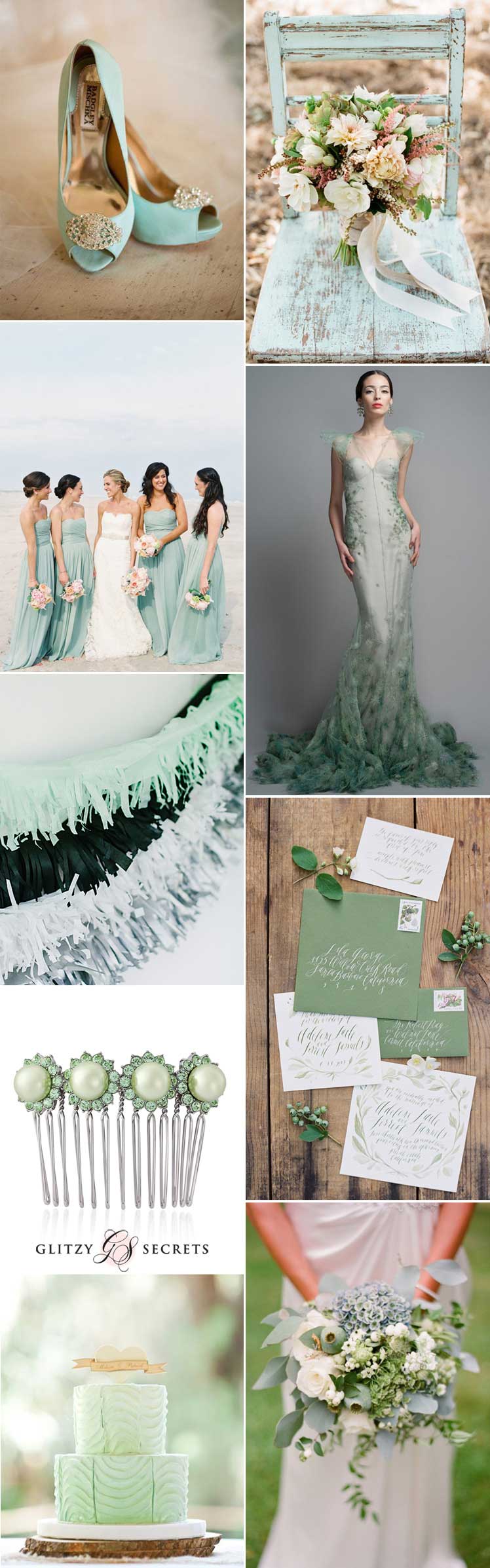 Dreamy seafoam wedding colour scheme ideas