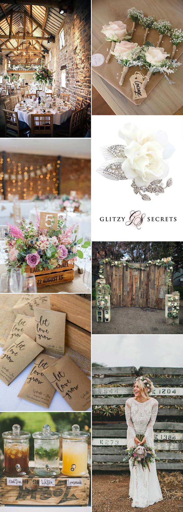 Inspiration for a rustic country wedding theme