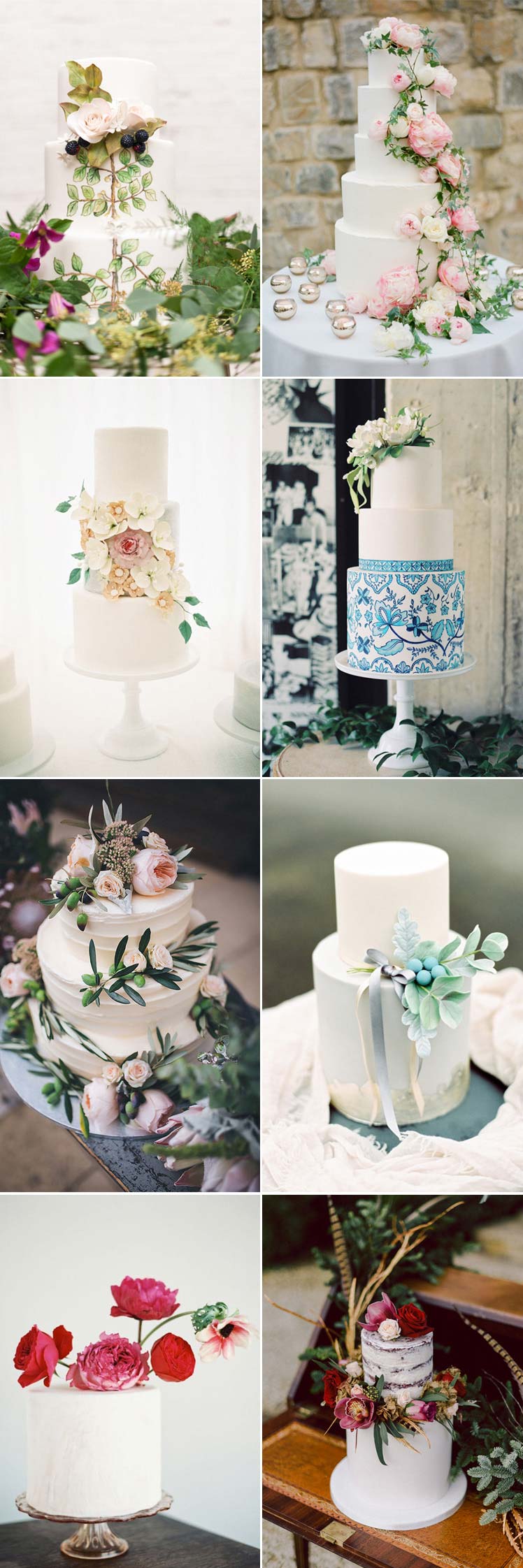 Real flower wedding cake ideas