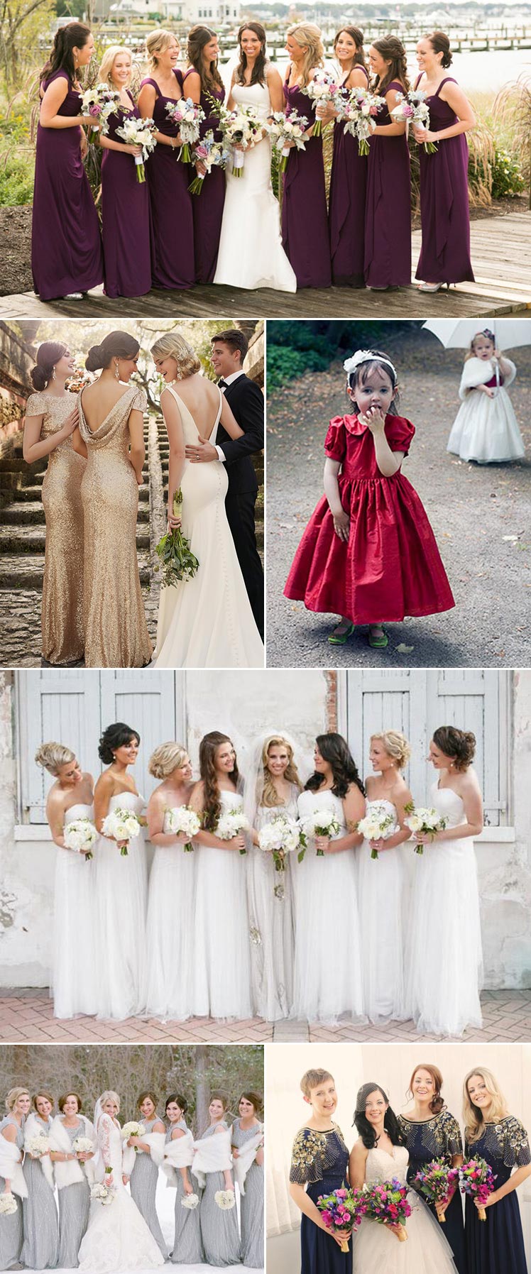 Style ideas for your bridesmaids at your winter wedding
