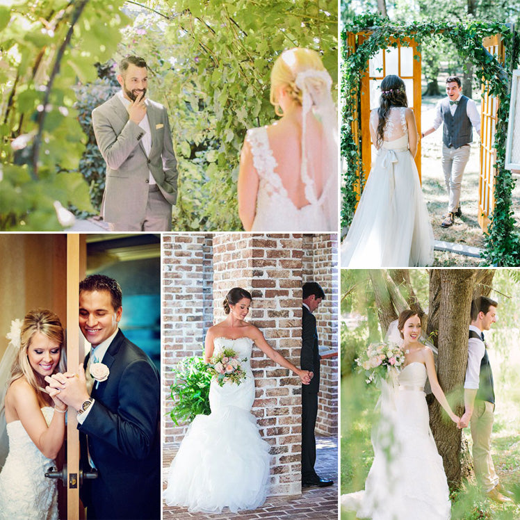 First look photo ideas for your wedding day