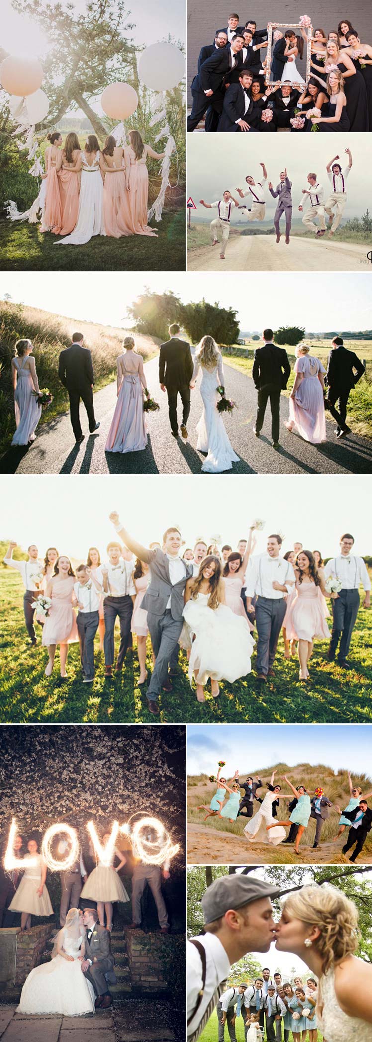 Fun wedding party photo ideas