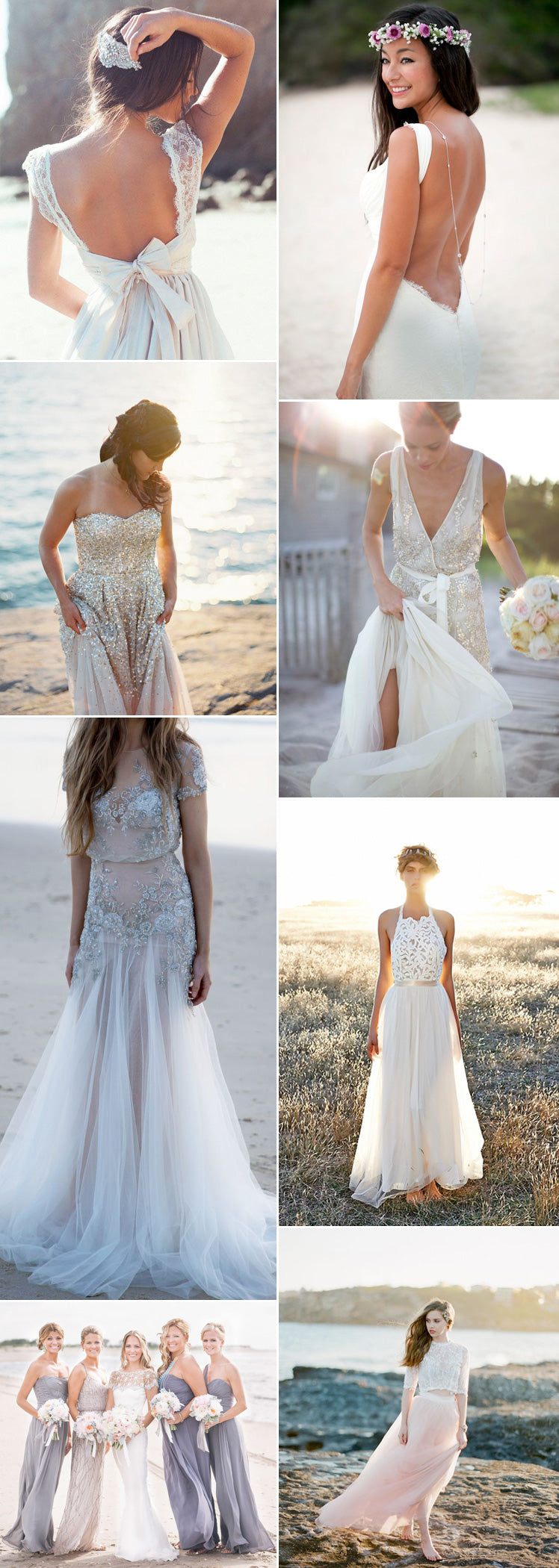 Beach wedding gown inspiration