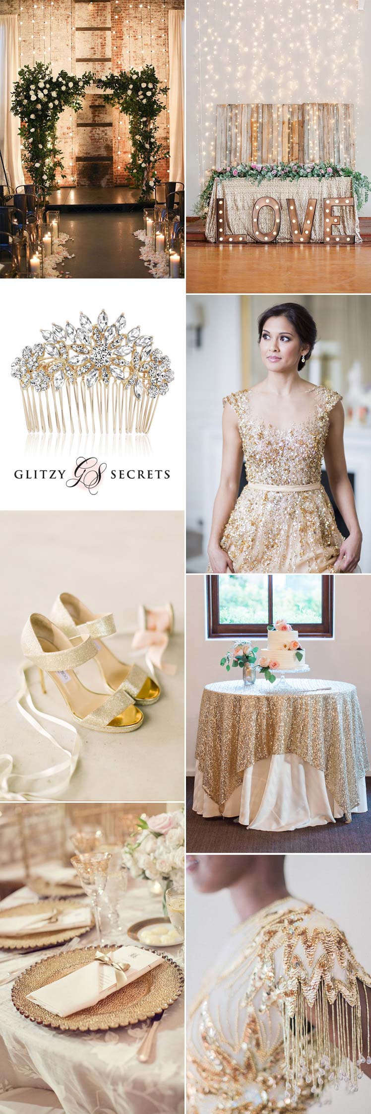 Gold Glitter wedding ideas