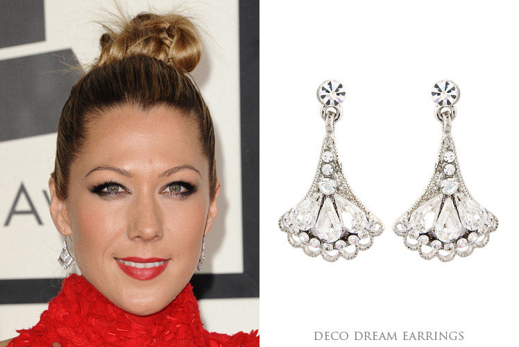 Colbie Caillat wears Deco diamond earrings