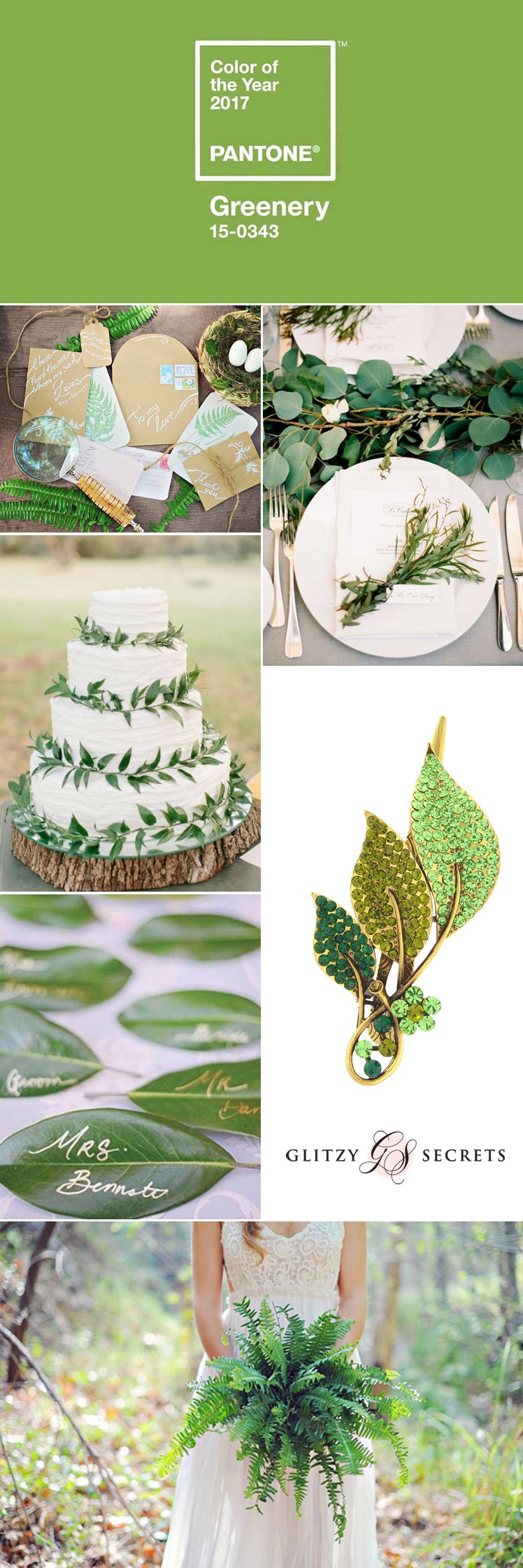 Pantone Greenery wedding colour scheme ideas