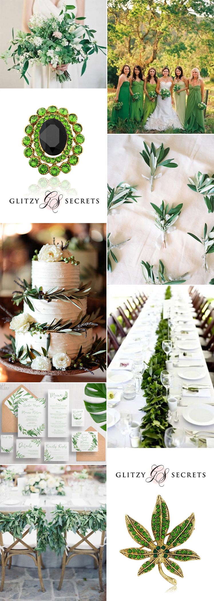 Ideas for a green wedding colour scheme