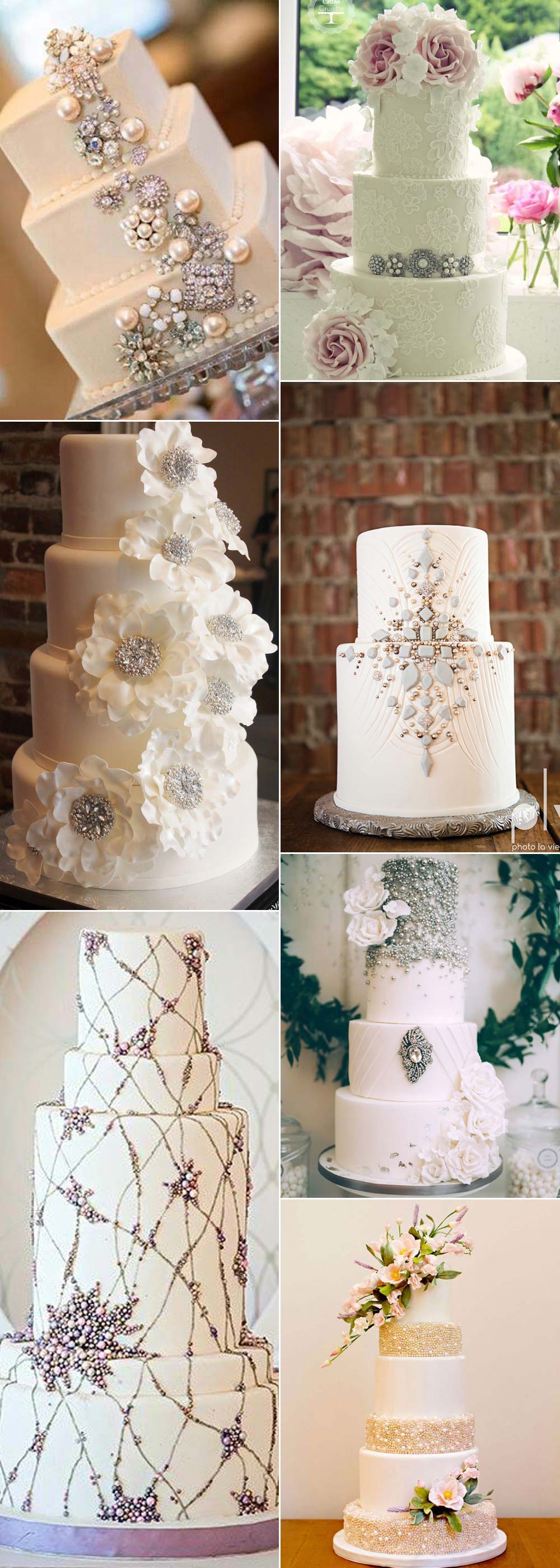 Wedding cakes with jewellery