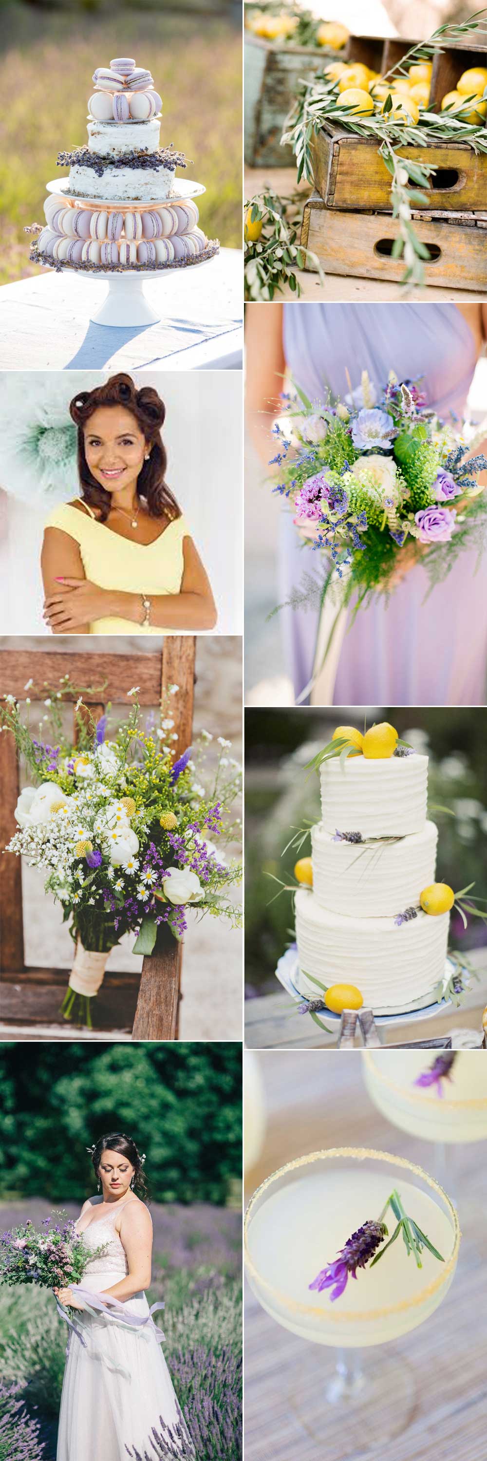 Pretty lemon and lavender wedding ideas