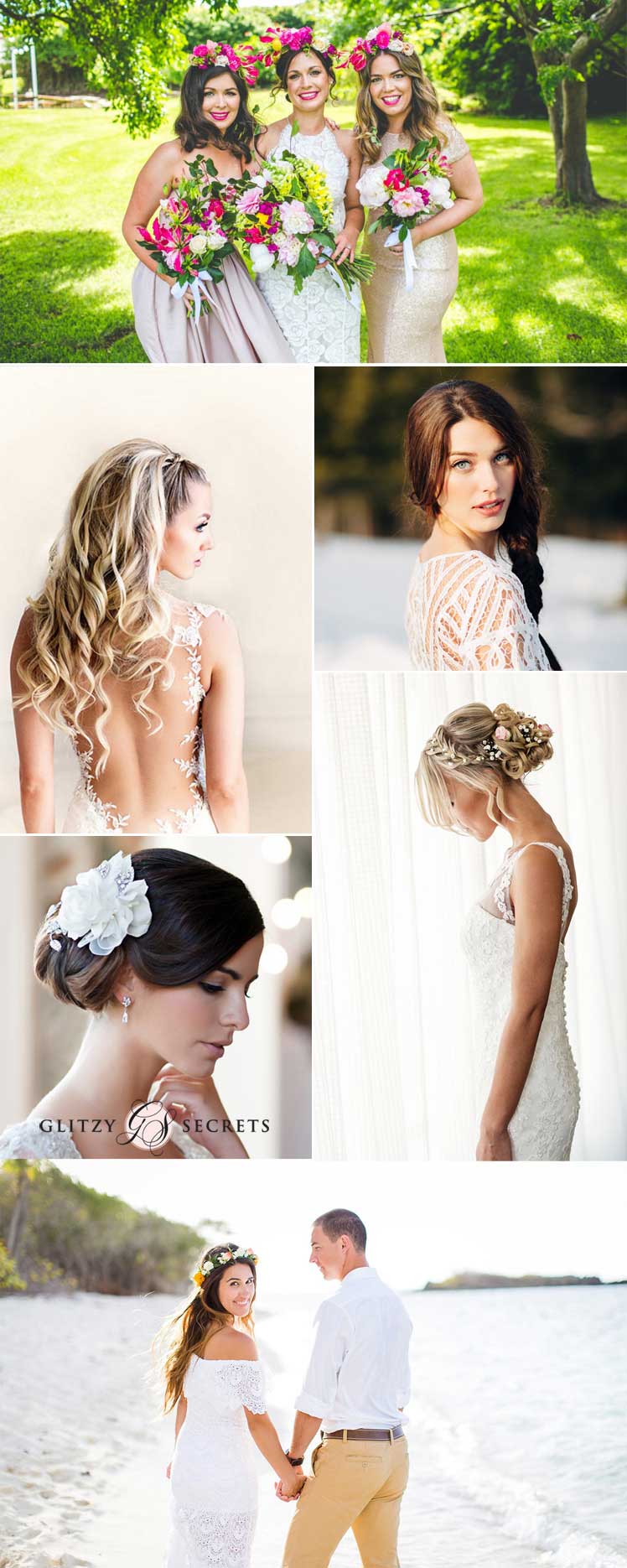 Inspiration for your bridal hair and make-up for an abroad wedding