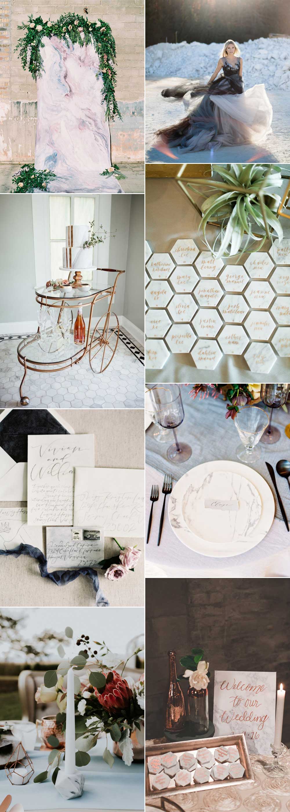 Marble wedding ideas for modern brides