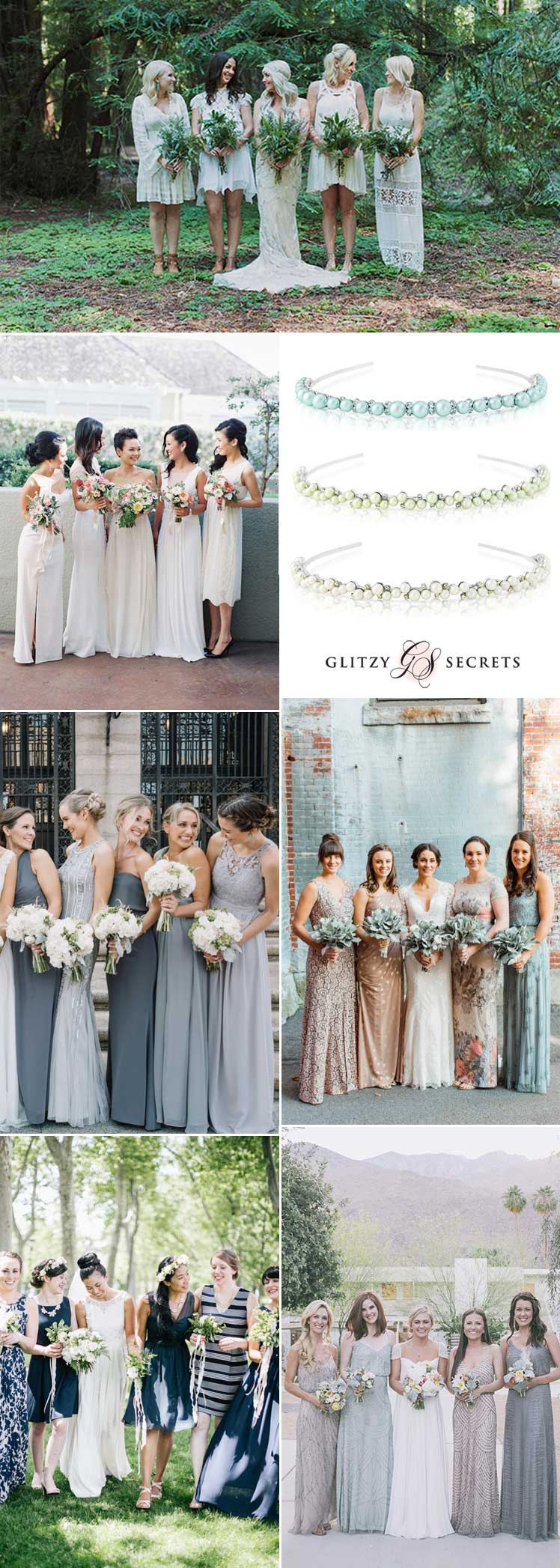 How to style mismatch bridal party dresses