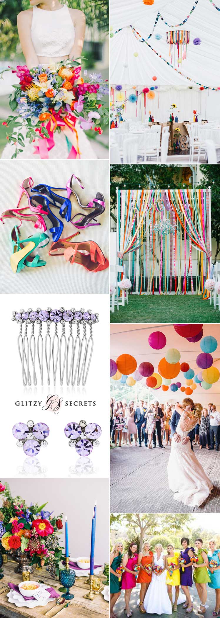 Modern multicolored Rainbow wedding inspiration