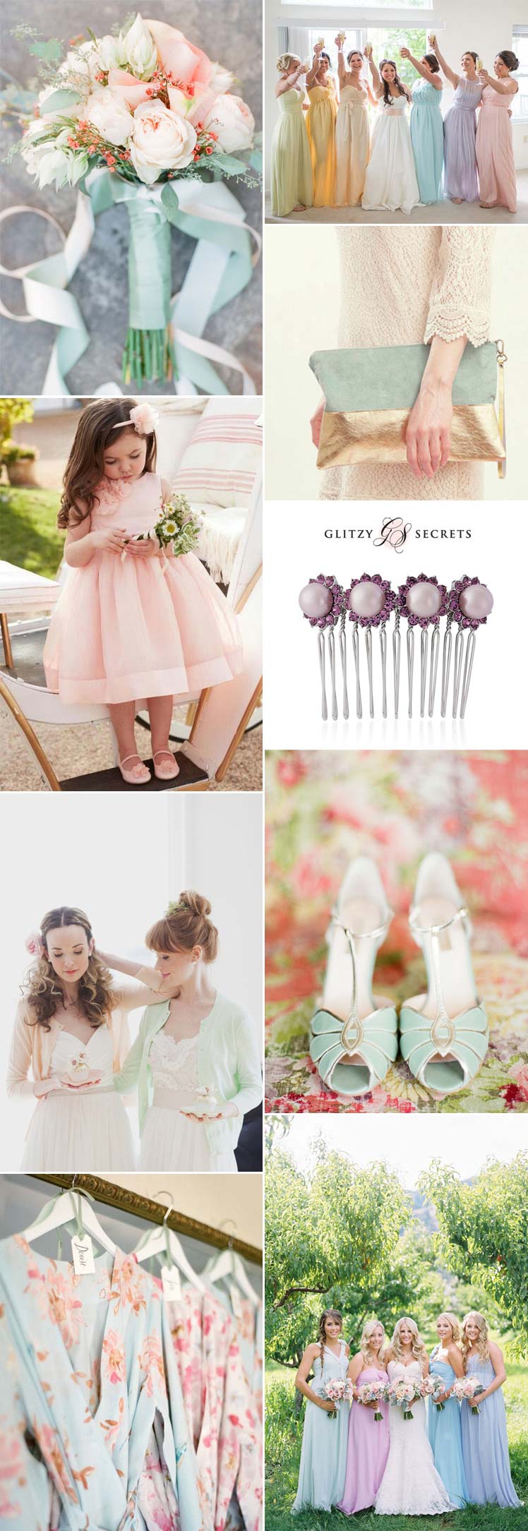 Pretty pastel bridesmaid style ideas 