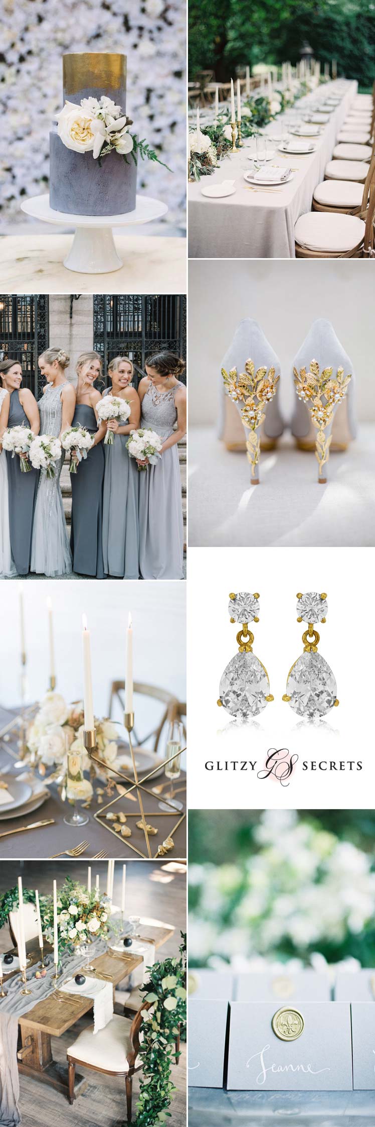 Gold and grey wedding inspiration