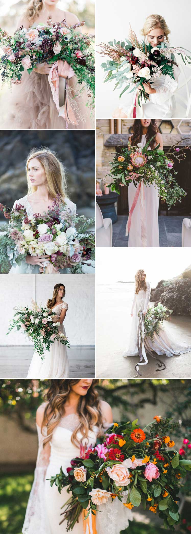Inspiration for choosing an oversized wedding bouquet