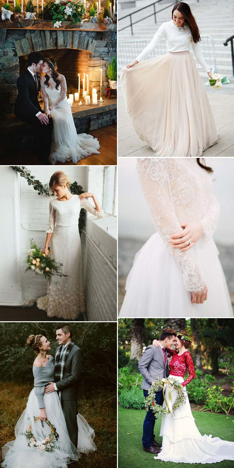 A stunning selection of winter bridal gowns