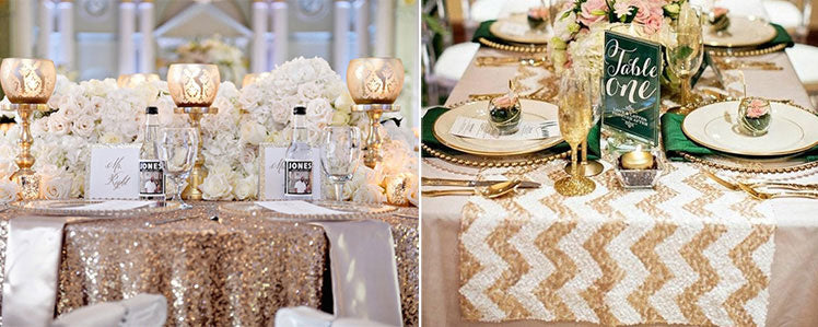Sequin Wedding Table Cloth Ideas