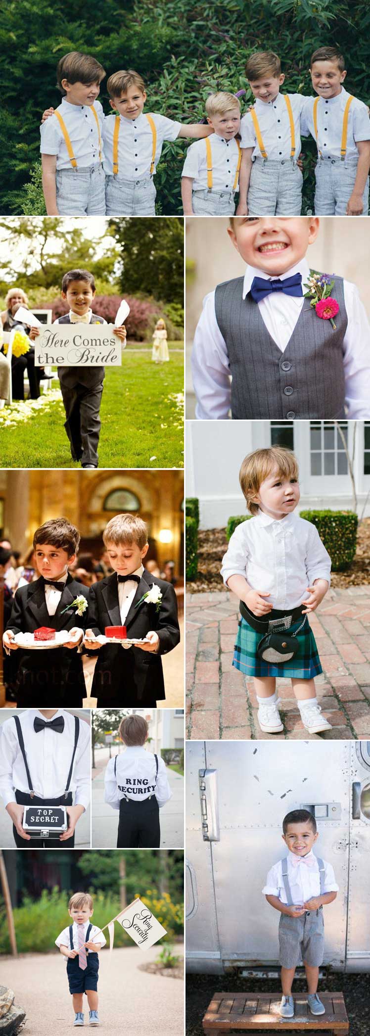Cute page boy wedding inspiration ideas