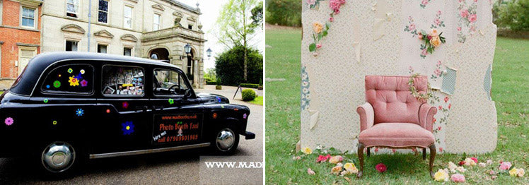 Taxi and Wallpaper Photo Booth Ideas