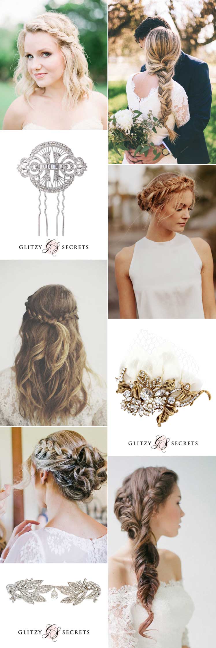 Wedding hair accessories for braids