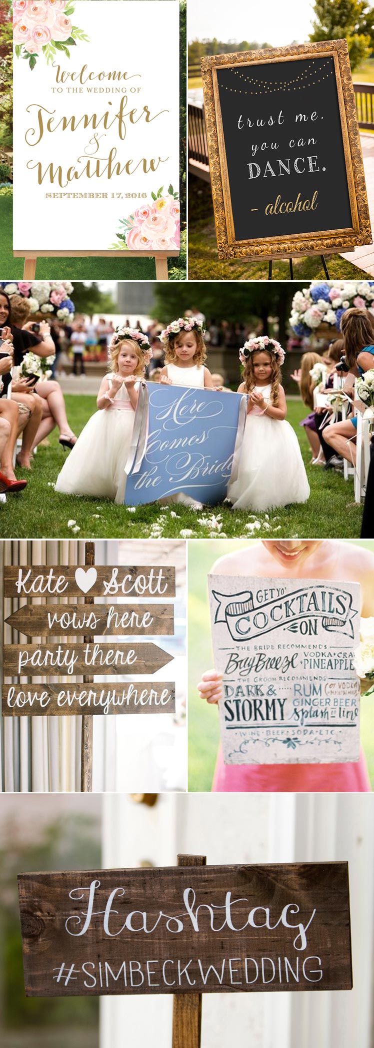 Wedding sign ideas for your special day