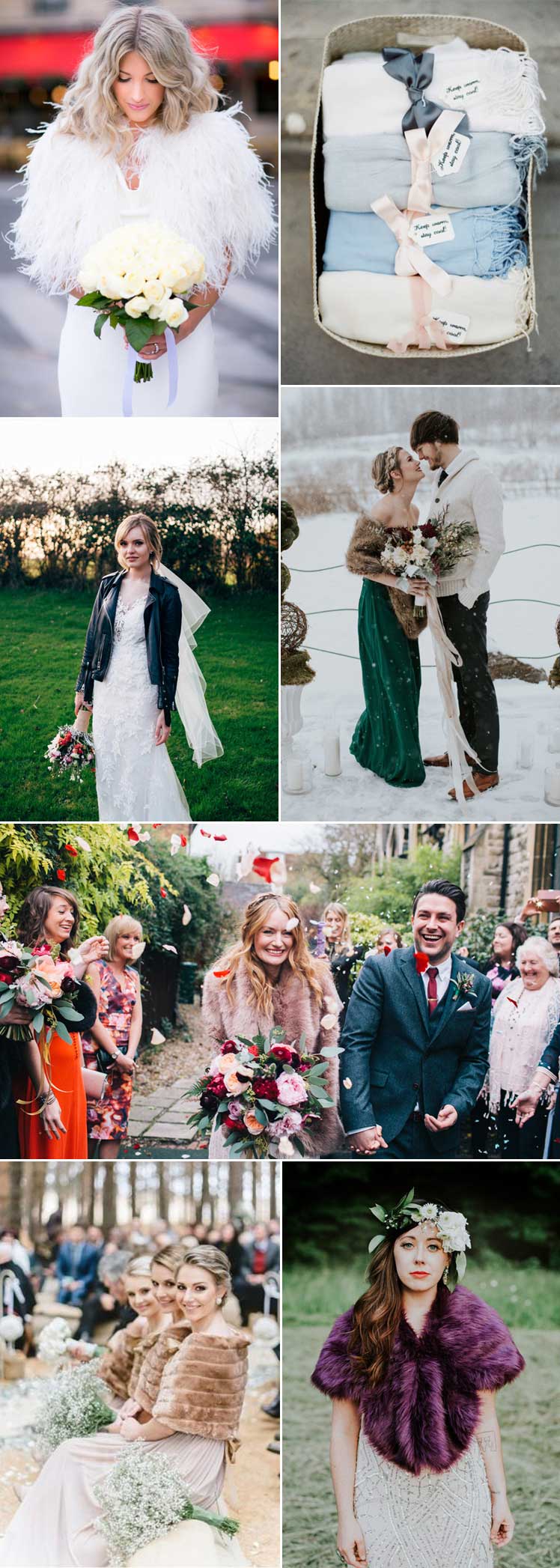 How to keep warm on your winter wedding day