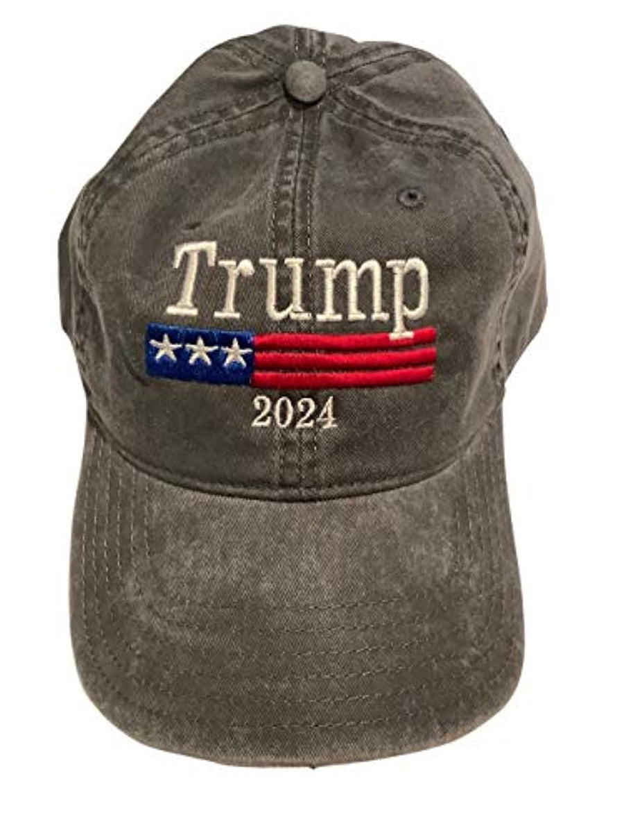 Trump 2024 MAGA Hat Distressed Grey