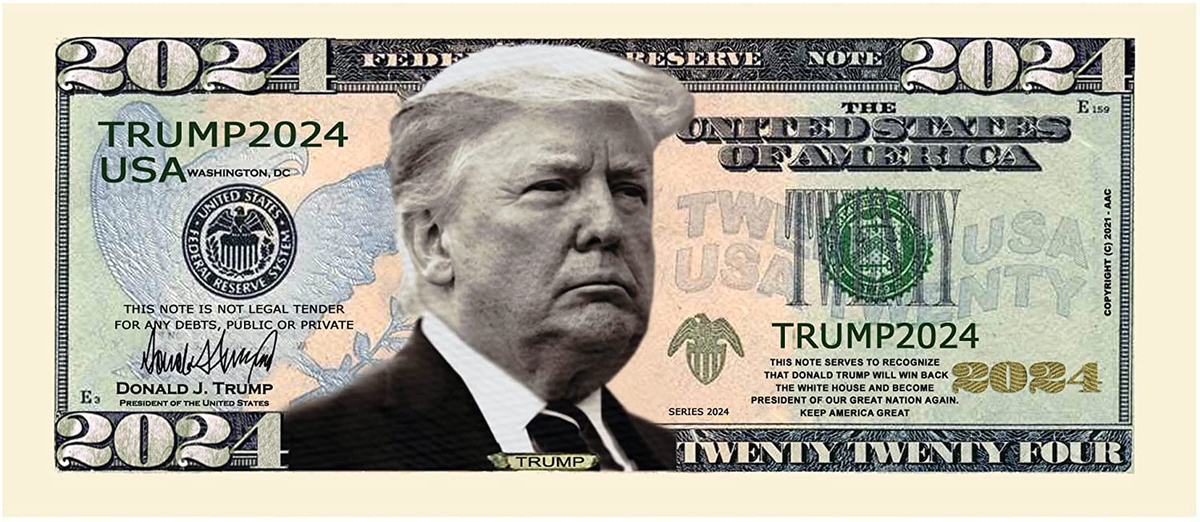 Donald Trump 2024 Novelty Dollar Bill Pack of 25
