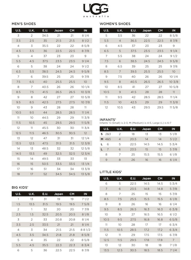 ugg butte size chart ugg butte size chart
