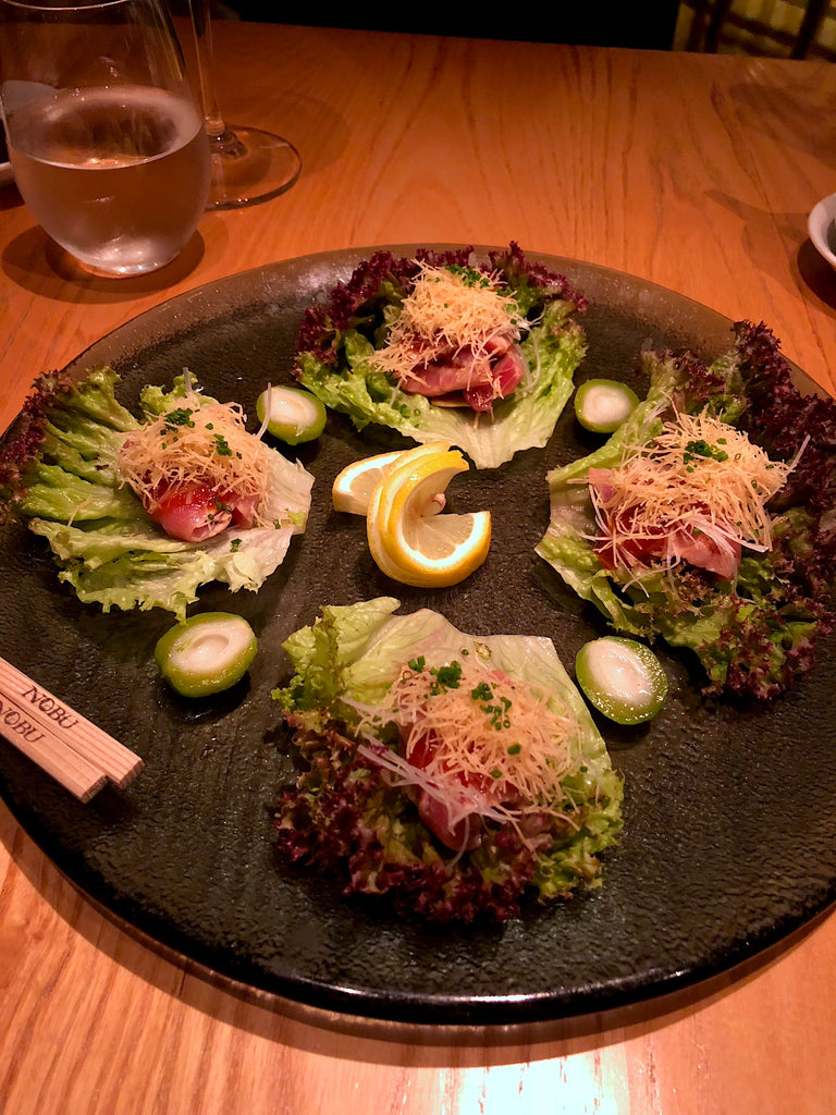 Tuna Lettuce Wraps- You gotta try the little fruit on the side too, it's crazy good!