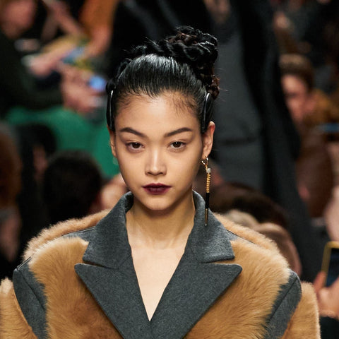 Model at Fendi runway show | Source: Vogue.com via Alessandro Lucioni / Gorunway.com