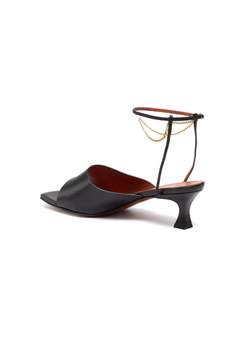 Athena chain embellished heeled sandals, 420USD | MANU Atelier