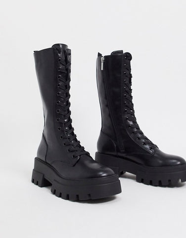lace up boot with cleated sole, 95USD | Pull&Bear