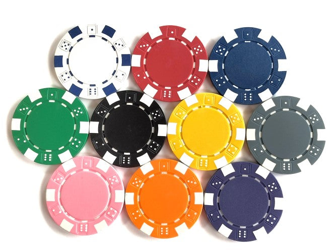 Striped Dice Poker Chips