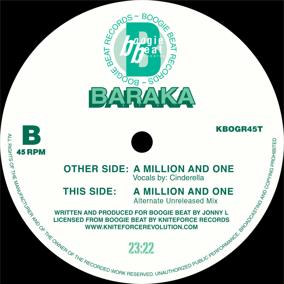 Baraka - A Million And One EP - Boogie Beat/Kniteforce - - 12 –