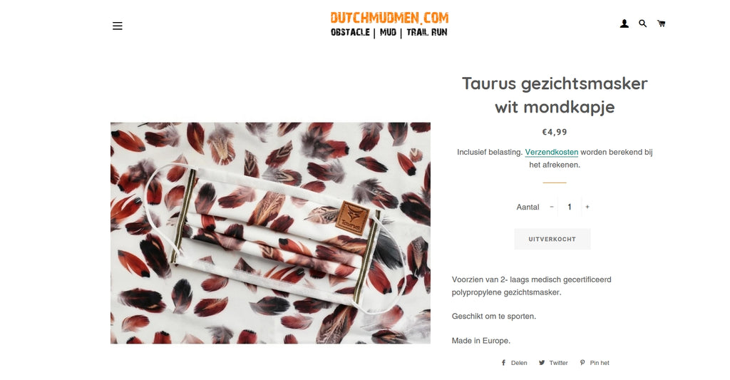 Dutchmudmen, mondkapjes webshops Shopify