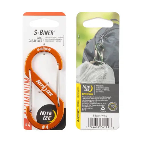 

NITE IZE S-Biner Dual Carabiner Aluminum #4 - Orange