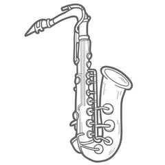 Saxofon para colorear