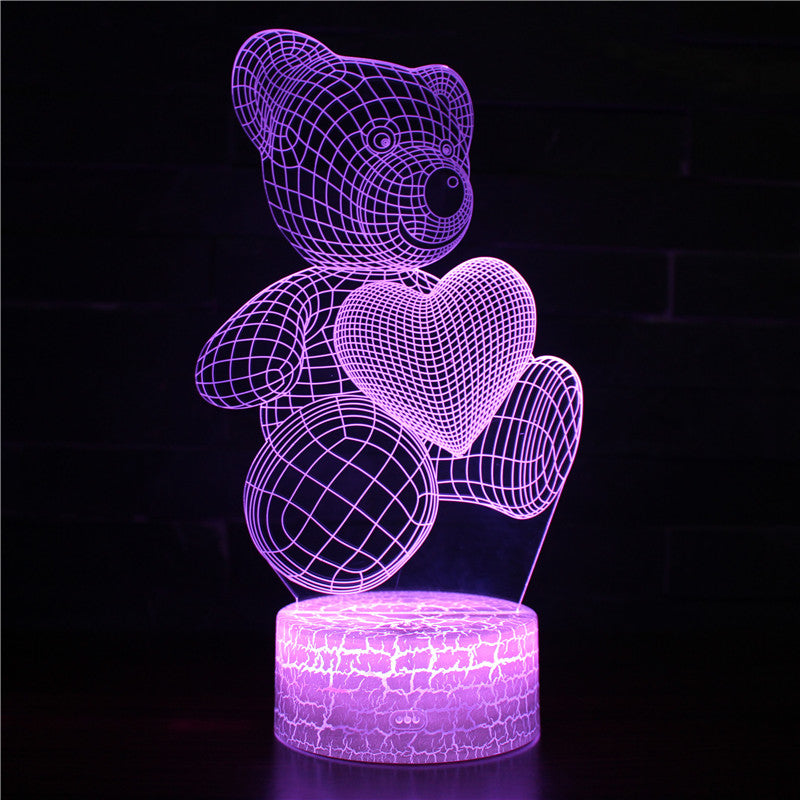 teddy bear 3d night light