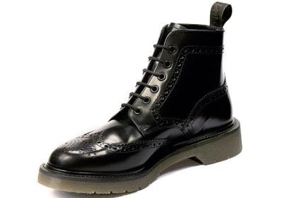 loake black brogue boots