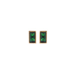 Emerald Baguette Stud Earrings