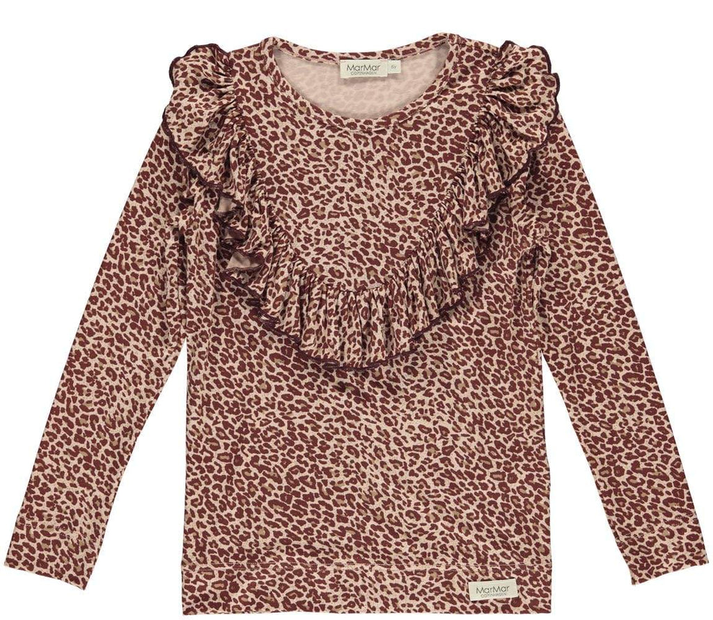 leopard ruffle top