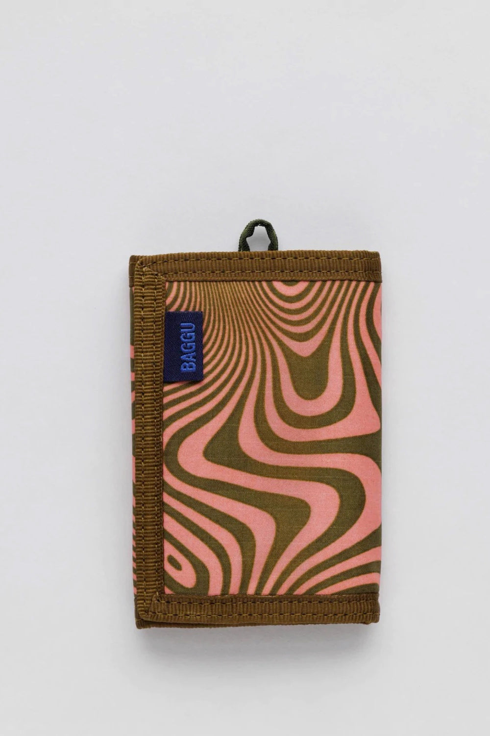 Salmon Trippy Swirl Nylon Wallet