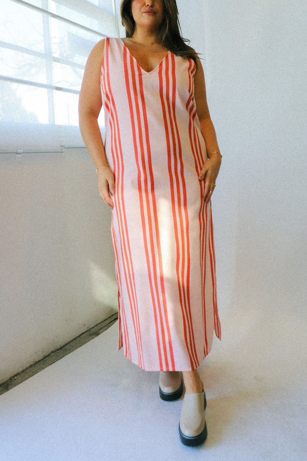 Sunset Stripe Organic Dress