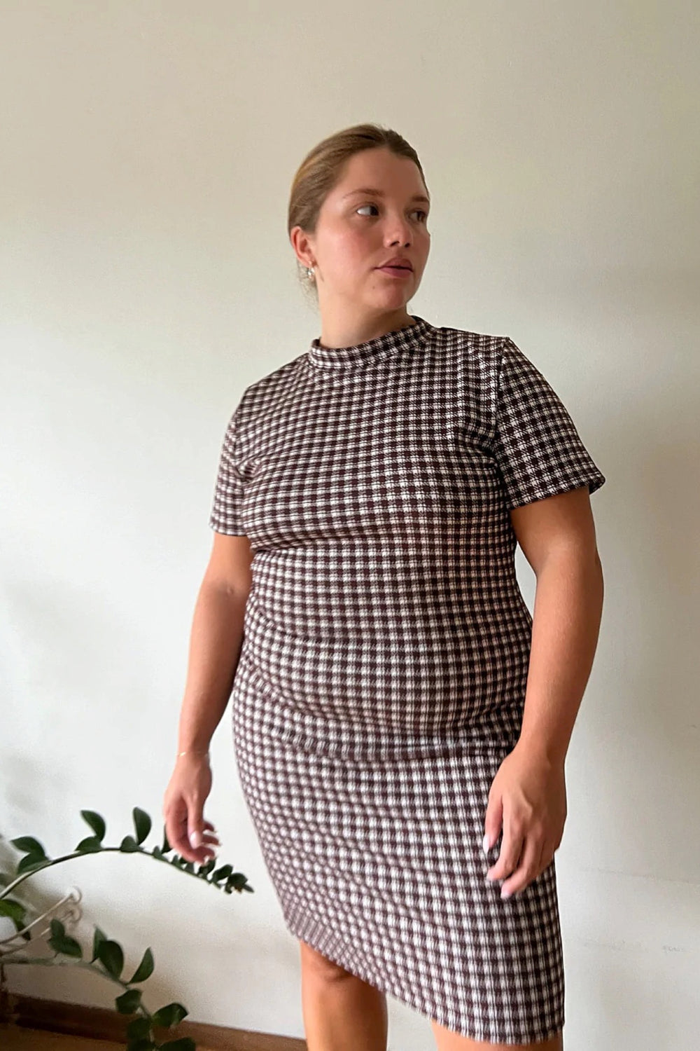 Cocoa Plaid Tai Dress