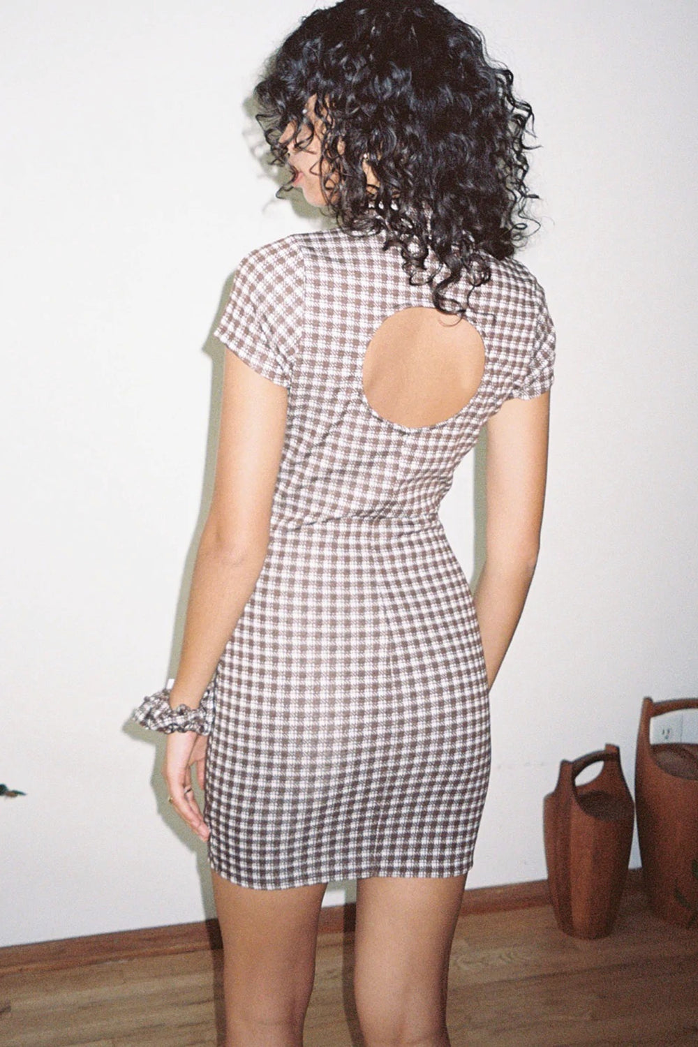 Cocoa Plaid Tai Dress