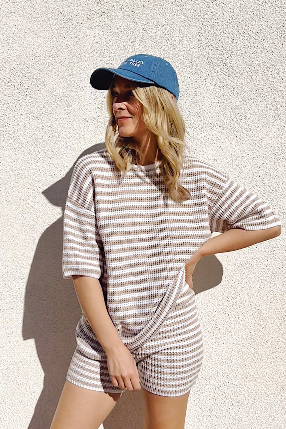 Oat Stripe Corsica Knit Tee