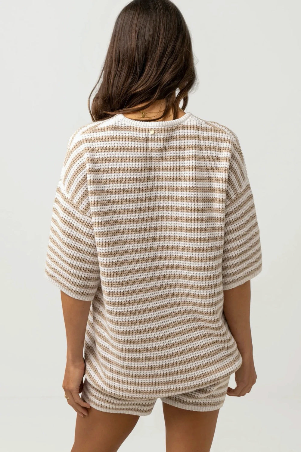 Oat Stripe Corsica Knit Tee