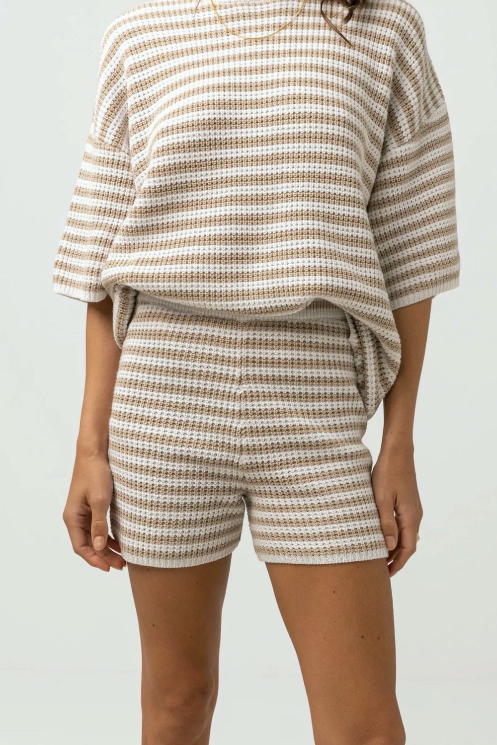 Oat Stripe Corsica Knit Short